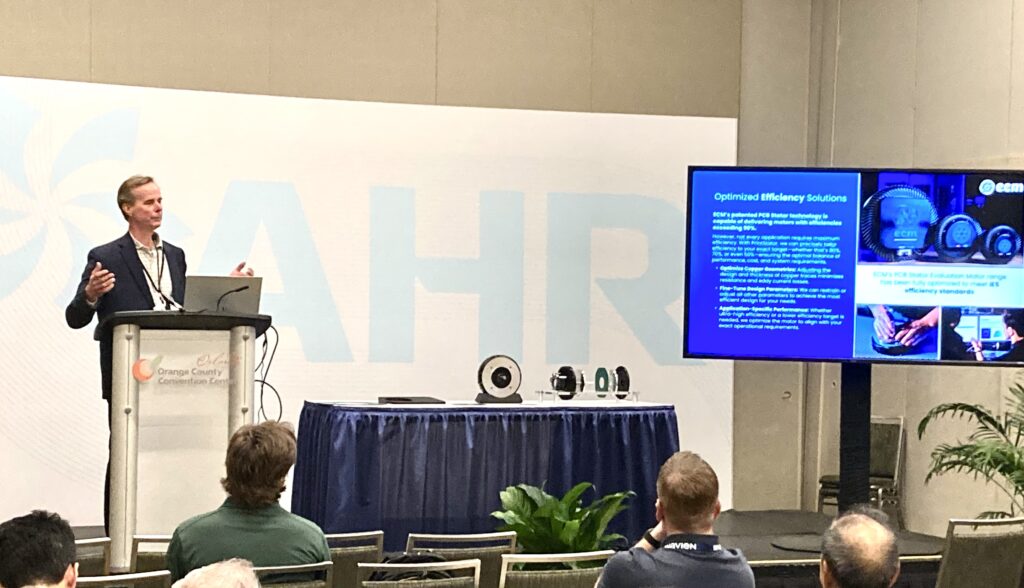 ECM CFO/COO Mike Smith on Stage at AHR 2025 